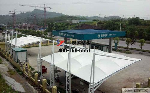 永州膜結(jié)構(gòu)充電站樁停車棚/雨棚【順峰新能源開發(fā)有限公司等】設計施工案例